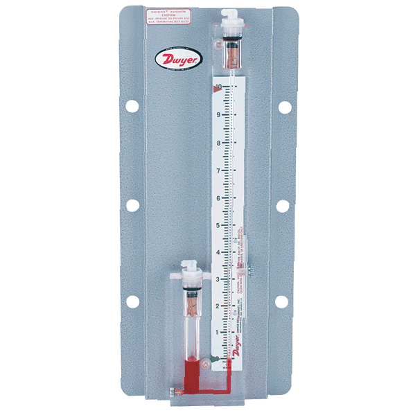 Dwyer Durablock Solid Plastic Stationary Gauge, Series 200 & 300